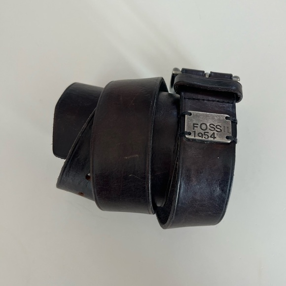 Fossil‎ Brown Leather Belt Men's Size 40 - Picture 1 of 10